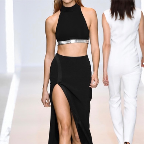 Mugler Runway Black Chain Crop Top NEW US8/M     *  RESERVED  * - Picture 3 of 11
